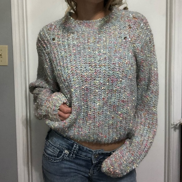Bulky cropped sweater - Picture 1 of 7